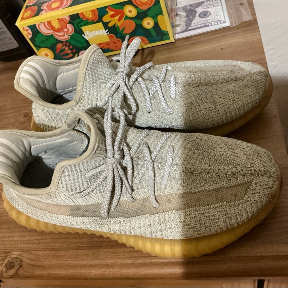 Adidas Yeezy Boost 350 V2 in Light Gray and Tan 11